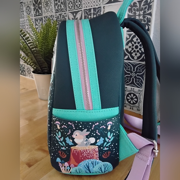 NWT LOUNGEFLY DISNEY BAMBI FOLK MINI BACKPACK - Picture 3 of 5